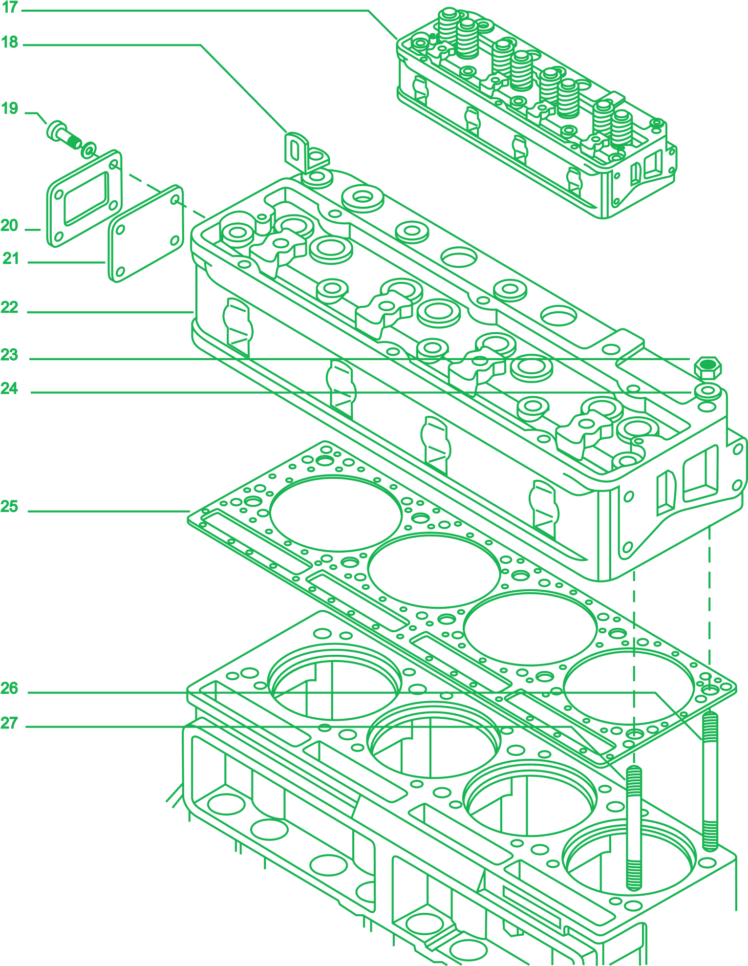 Illustration - Engine Process Green